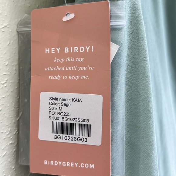 NWT Birdy Grey KAIA DRESS CHIFFON SAGE Size M - Picture 3 of 10